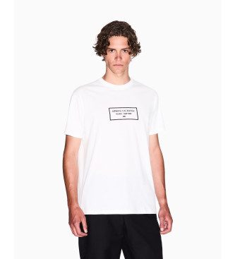 Armani Exchange Camiseta cuello redondo blanco