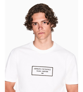 Armani Exchange Camiseta cuello redondo blanco