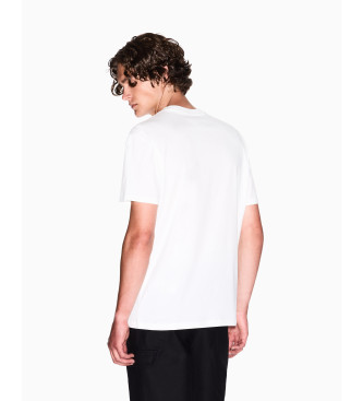 Armani Exchange Camiseta cuello redondo blanco