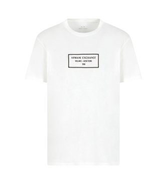 Armani Exchange Camiseta cuello redondo blanco