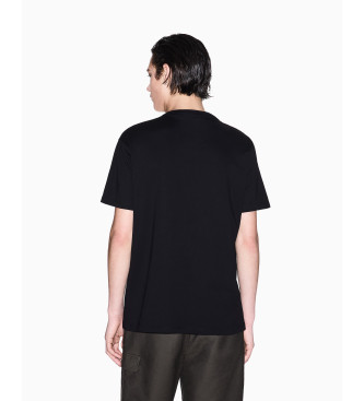 Armani Exchange T-shirt med rund hals, sort