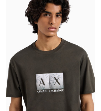 Armani Exchange T-shirt logo satin sort