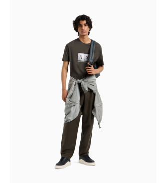 Armani Exchange T-shirt logo satin sort