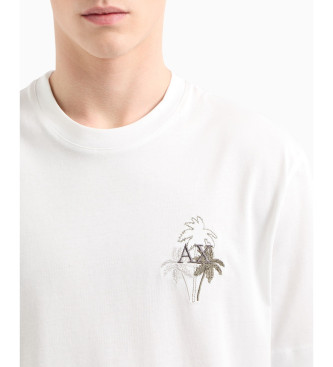 Armani Exchange T-shirt med hvidt broderet logo