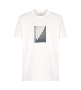 Armani Exchange Camiseta con fotorirnt blanco
