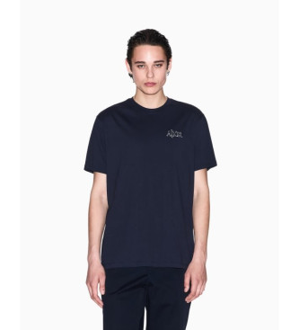 Armani Exchange Camiseta logo marino