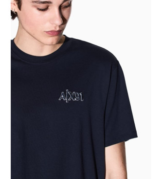 Armani Exchange Camiseta logo marino