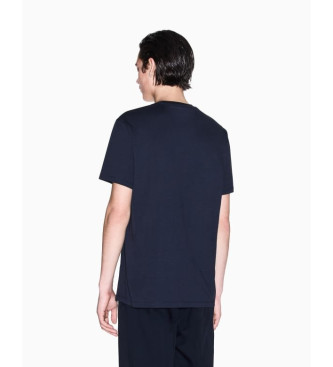 Armani Exchange Camiseta logo marino