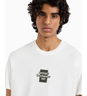 Armani Exchange Normales T-Shirt mit weiem Logo