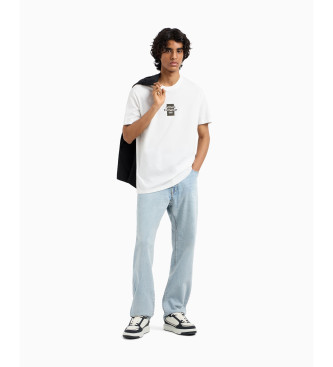 Armani Exchange Normales T-Shirt mit weiem Logo