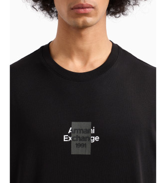 Armani Exchange Normales T-Shirt mit schwarzem Logo