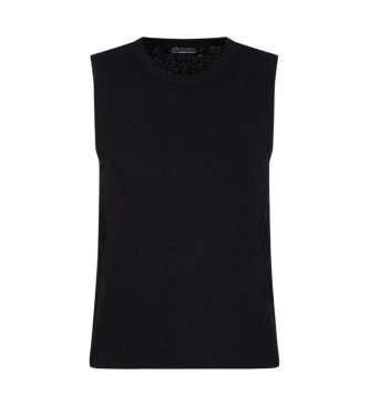 Armani Exchange Czarny top z dzianiny