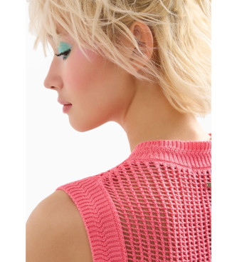 Armani Exchange Pink knitted top