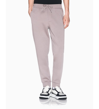Armani Exchange Beżowe spodnie Jogger Logo