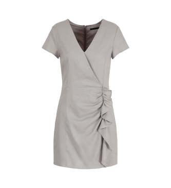 Armani Exchange Krótka szara sukienka