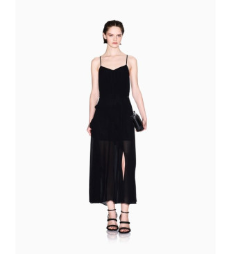 Armani Exchange Schwarzes Midikleid
