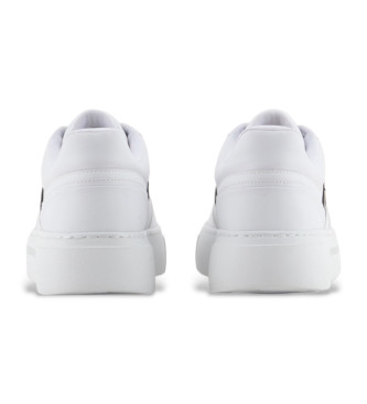 Armani Exchange Zapatillas con banda lateral en contraste blanco