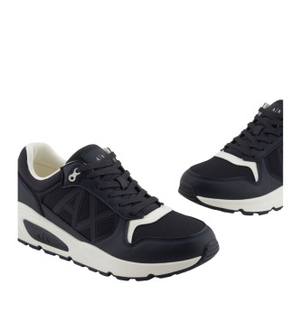 Armani Exchange Trainers with side logo and contrasting navy inserts  