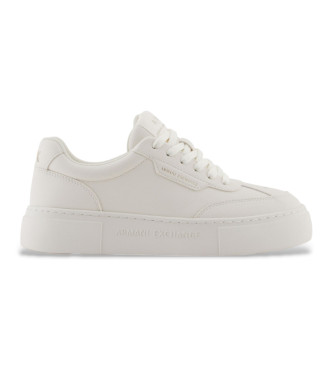 Armani Exchange Sapatilhas com sola alta brancas