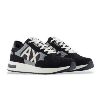 Armani Exchange Sneakers con suola alta e logo blu navy