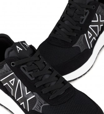 Armani Exchange Sneakers nere a contrasto