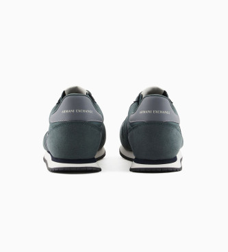Armani Exchange Sneakers in camoscio ecologico verde