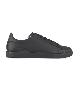 Armani Exchange Skórzane buty sportowe Basic w kolorze czarnym