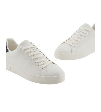 Armani Exchange Witte leren sportschoenen