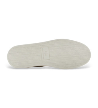 Armani Exchange Baskets en cuir bicolore blanc, marine