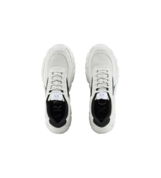 Armani Exchange Angielskie białe skórzane buty sportowe