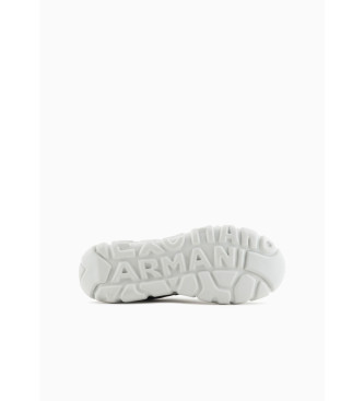 Armani Exchange Angielskie białe skórzane buty sportowe