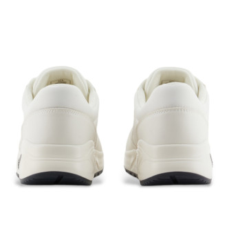 Armani Exchange English white leather trainers