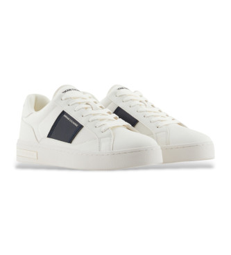 Armani Exchange Engelse witte leren sportschoenen