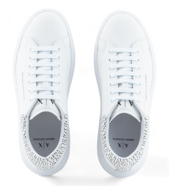 Armani Exchange Sneakers i lder Ton white