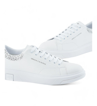 Armani Exchange Sneakers i lder Ton white