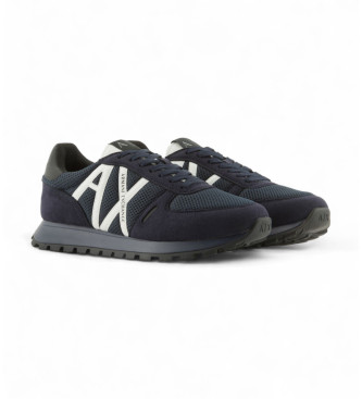 Armani Exchange Sneakers med snrning marinbl