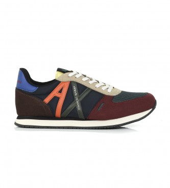 Armani Exchange Sneaker in pelle con logo multicolor