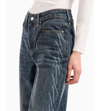 Armani Exchange Blue high-waisted jeans