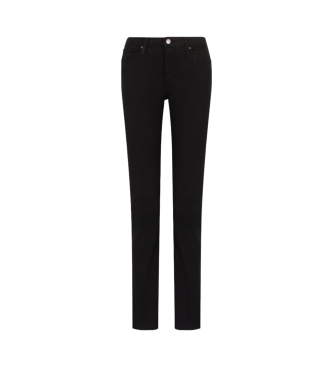 Armani Exchange J65 flared jeans in cotton sateen denim Black