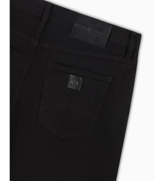 Armani Exchange J13 črne raztegljive bombažne kavbojke slim fit črne barve