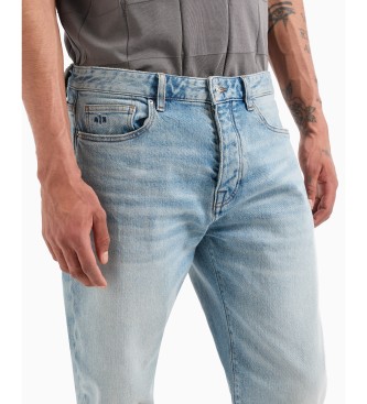 Armani Exchange Jeans carrot fit J71 en cmodo denim elstico azul