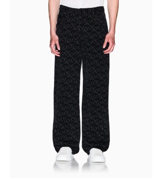 Armani Exchange Multi Logo Broek zwart