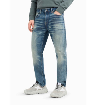 Armani Exchange Niebieskie jeansy slim