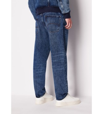 Armani Exchange Blauwe taps toelopende jeans