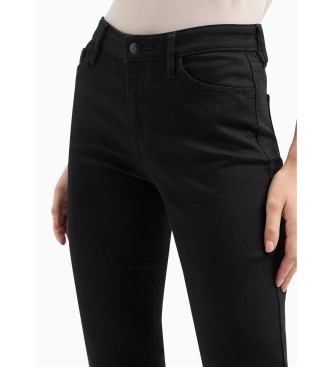 Armani Exchange Proste dżinsy z logo w kolorze czarnym