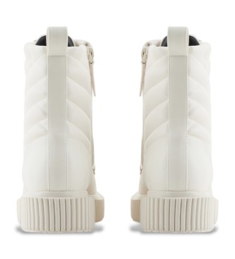 Armani Exchange Bottines en cuir BT blanc