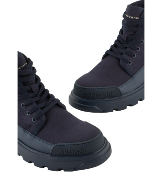 Armani Exchange Low navy ankle boots