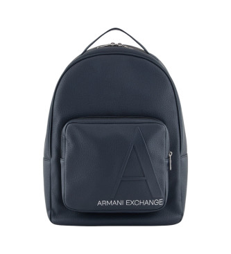 Armani Exchange Navy logo backpack