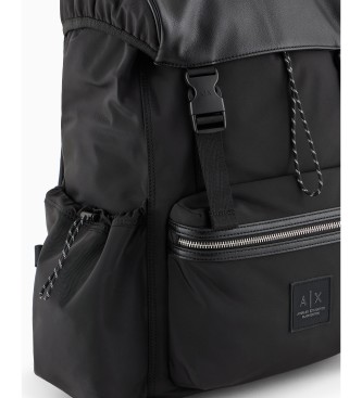 Armani Exchange Mochila com ala preta