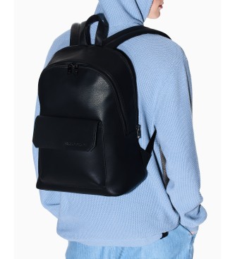 Armani Exchange Shiny effect backpack with black pocket